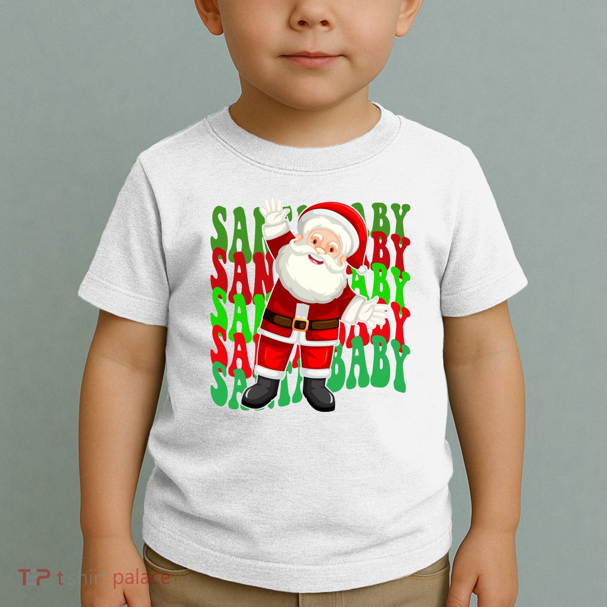 Santa Baby Retro Holiday Festive Cute Toddler T-Shirt
