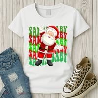Santa Baby Retro Holiday Festive Cute Women's T-Shirt thumb 3