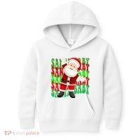 Santa Baby Retro Holiday Festive Cute Kids Hoodie thumb 0