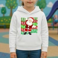 Santa Baby Retro Holiday Festive Cute Kids Hoodie thumb 3