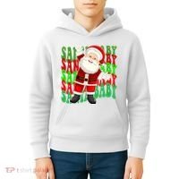 Santa Baby Retro Holiday Festive Cute Kids Hoodie thumb 4