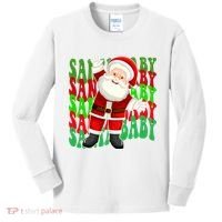 Santa Baby Retro Holiday Festive Cute Kids Long Sleeve Shirt thumb 0