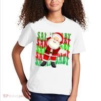 Santa Baby Retro Holiday Festive Cute Kids T-Shirt thumb 2