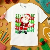 Santa Baby Retro Holiday Festive Cute Kids T-Shirt thumb 3