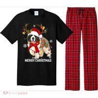 St Bernard Reindeer Xmas Light Christmas Ornaments Xmas Dog Pajama Set thumb 0