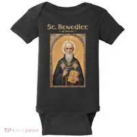 St Benedict Roman Catholic  Baby Bodysuit thumb 0