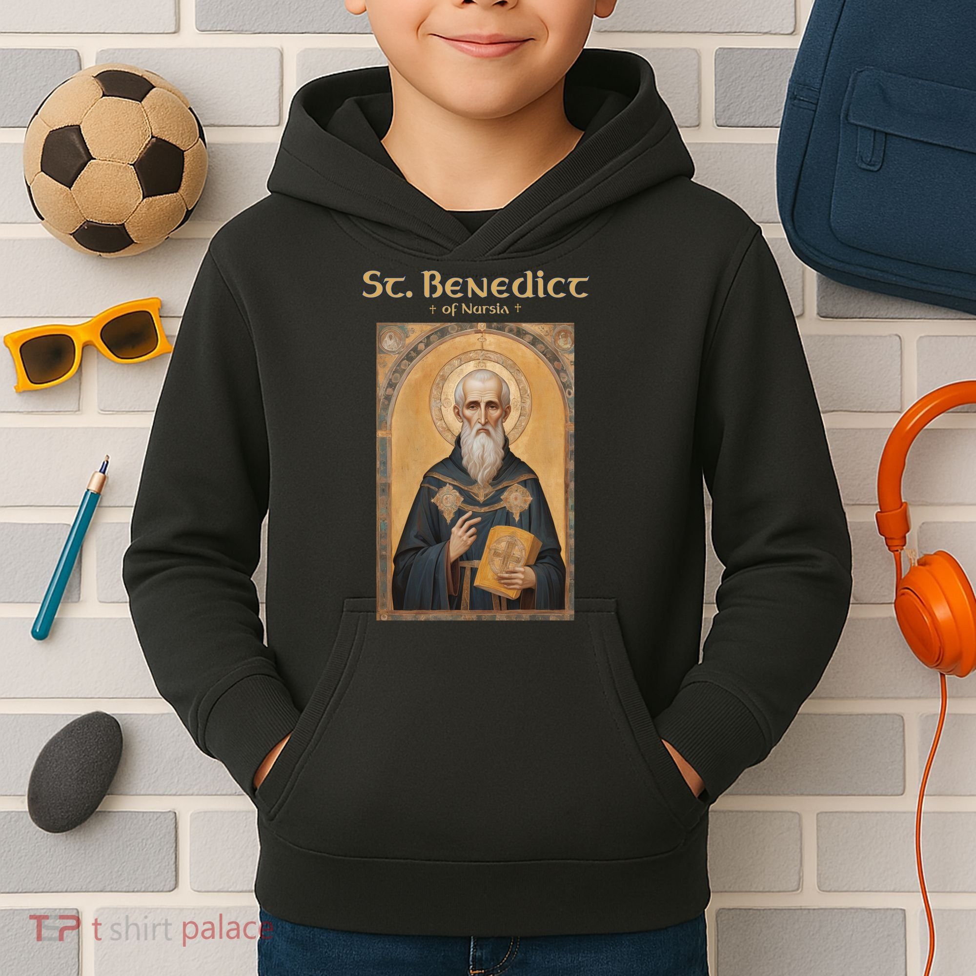 St Benedict Roman Catholic  Kids Hoodie