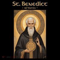 St Benedict Roman Catholic Icon Vintage T-Shirt thumb 7