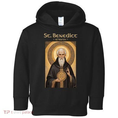 St Benedict Roman Catholic Icon Vintage Toddler Hoodie