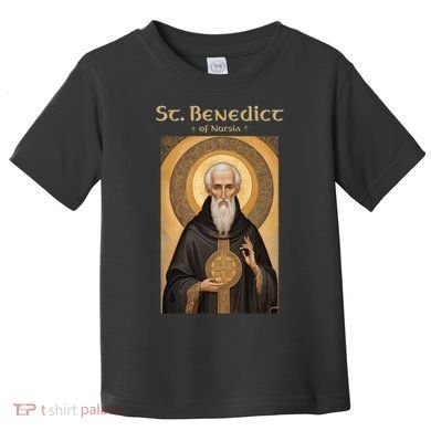 St Benedict Roman Catholic Icon Vintage Toddler T-Shirt
