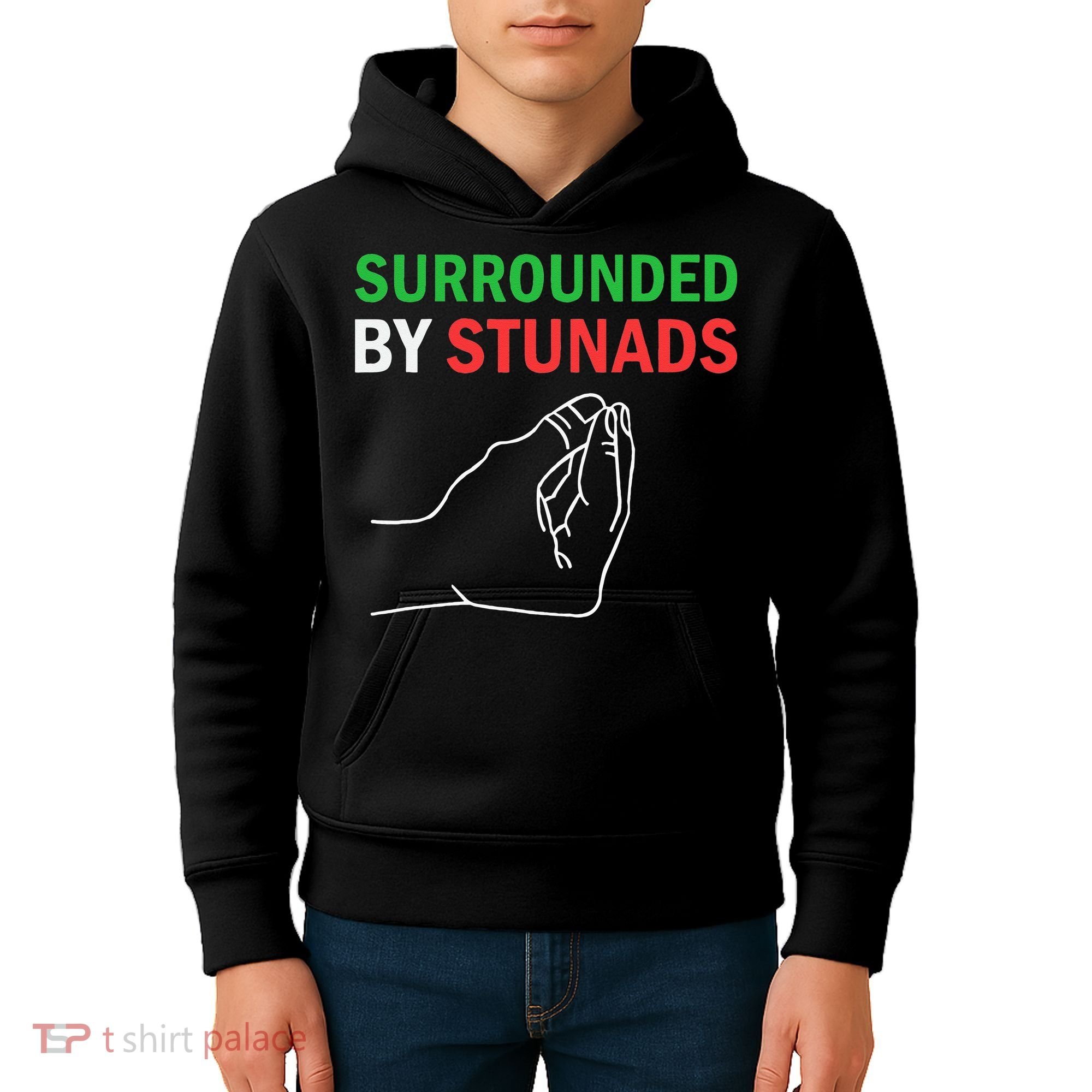 Surrounded By Stunads Funny Italian Sayings Kids Hoodie