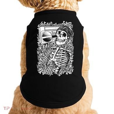 Skeleton Boombox Doggie Tank