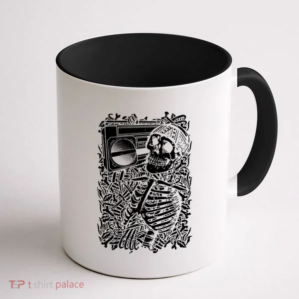 Skeleton Boombox Coffee Mug