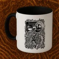 Skeleton Boombox Coffee Mug thumb 2