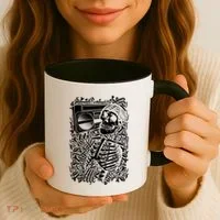 Skeleton Boombox Coffee Mug thumb 3