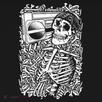 Skeleton Boombox Women's Hoodie thumb 2