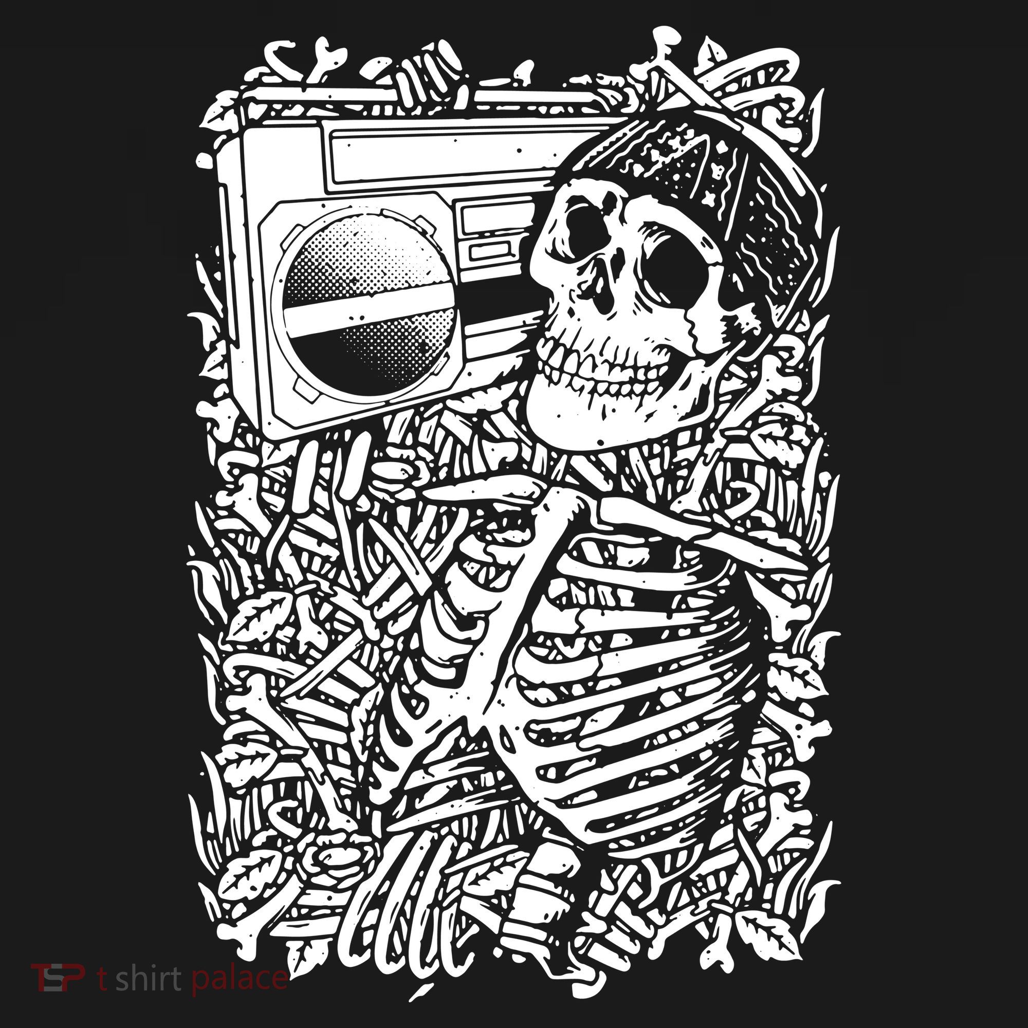 Skeleton Boombox Ornament