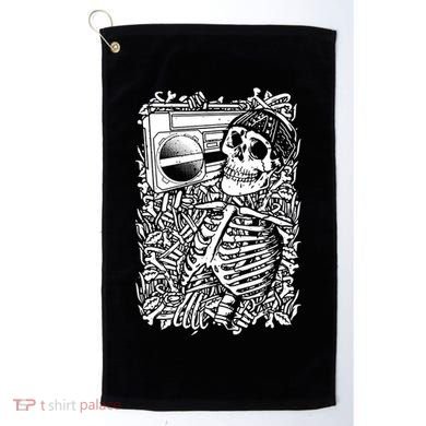 Skeleton Boombox Golf Towel