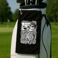 Skeleton Boombox Golf Towel thumb 2