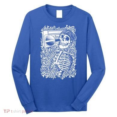 Skeleton Boombox Long Sleeve Shirt