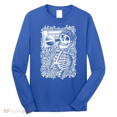 Skeleton Boombox Long Sleeve Shirt