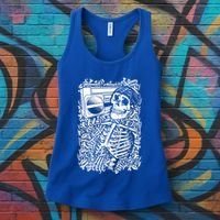 Skeleton Boombox Women's Tank Top thumb 3