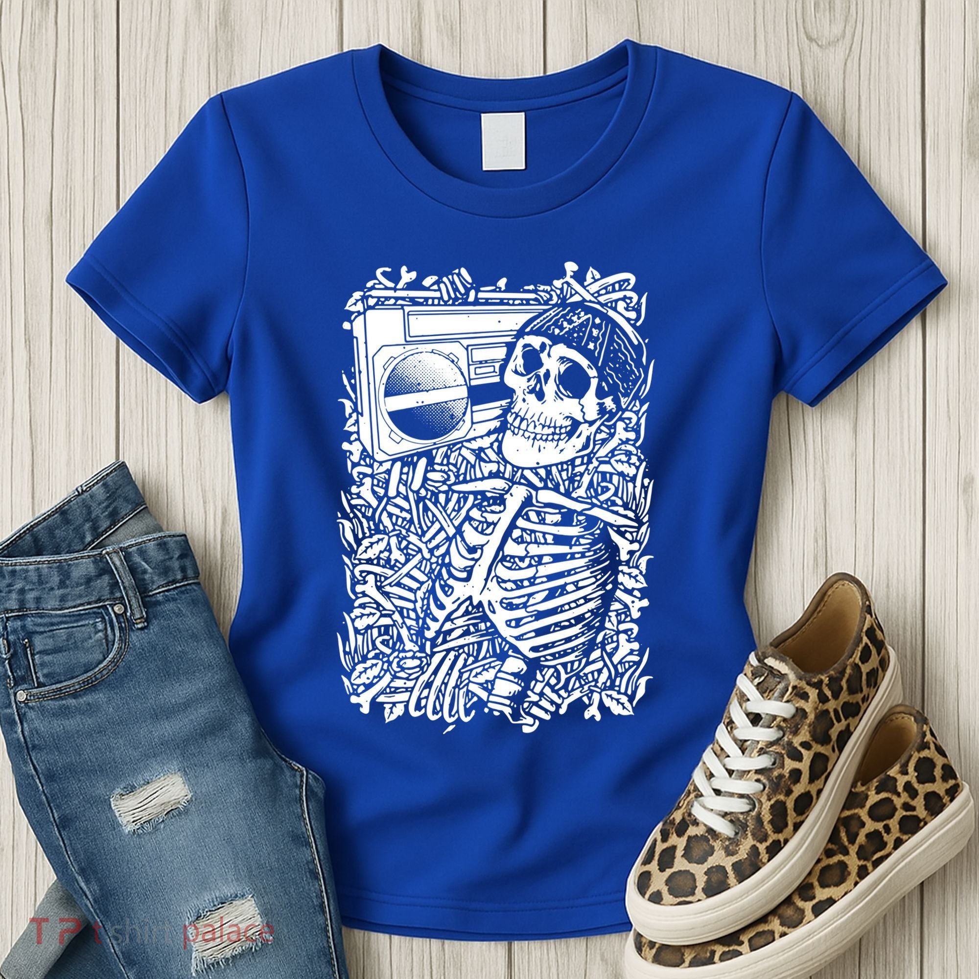 Skeleton Boombox Women's T-Shirt