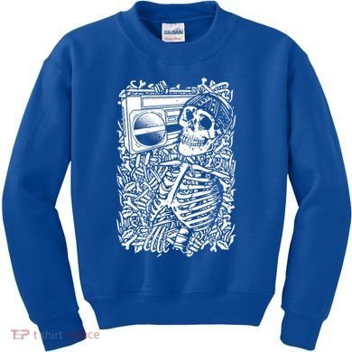 Skeleton Boombox Kids Sweatshirt
