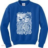 Skeleton Boombox Kids Sweatshirt thumb 0