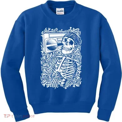 Skeleton Boombox Kids Sweatshirt