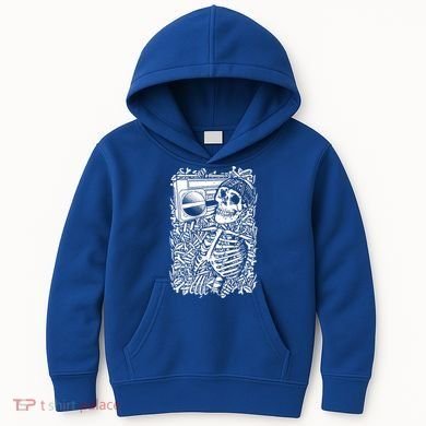 Skeleton Boombox Kids Hoodie