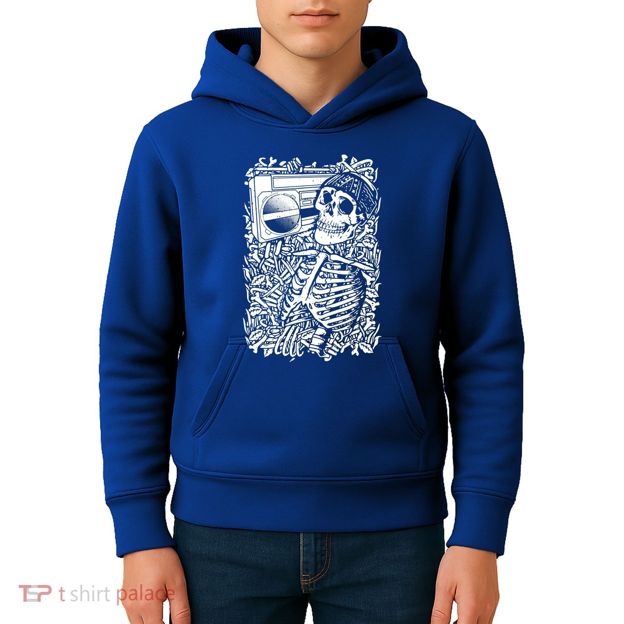 Skeleton Boombox Kids Hoodie