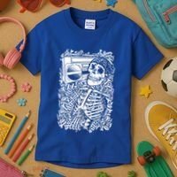 Skeleton Boombox Kids T-Shirt thumb 3