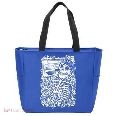 Skeleton Boombox Tote Bag