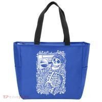 Skeleton Boombox Tote Bag thumb 0