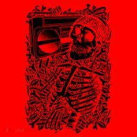 Skeleton Boombox Santa Hat thumb 1