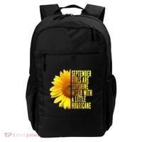 September Birthday Sunflower Funny Quote Gift Backpack thumb 0