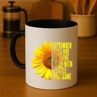 September Birthday Sunflower Funny Quote Gift Coffee Mug thumb 4