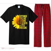 September Birthday Sunflower Funny Quote Gift Pajama Set thumb 0
