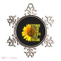 September Birthday Sunflower Funny Quote Gift Ornament thumb 0