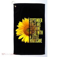 September Birthday Sunflower Funny Quote Gift Golf Towel thumb 0