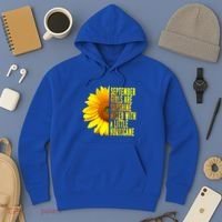 September Birthday Sunflower Funny Quote Gift Hoodie thumb 3