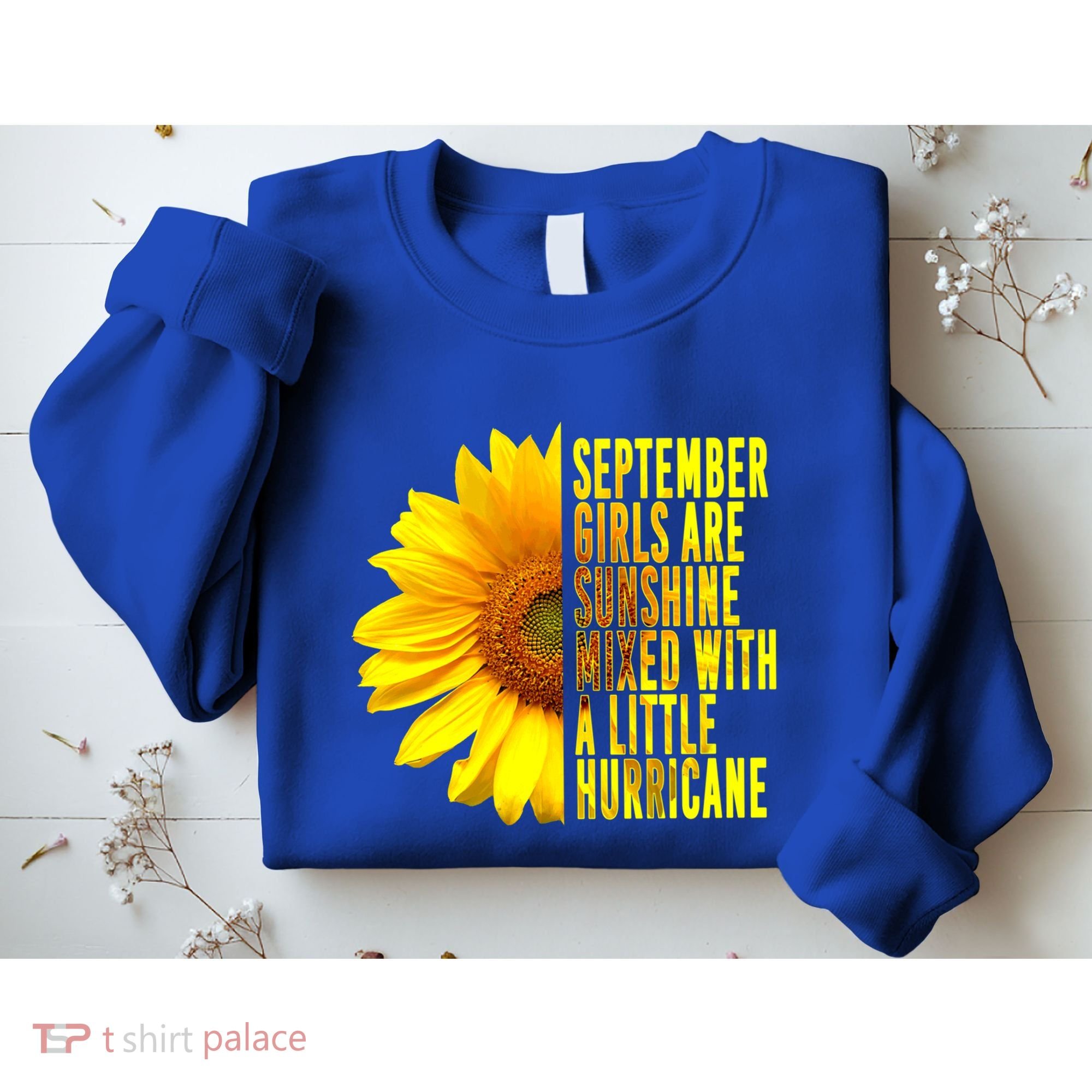 September Birthday Sunflower Funny Quote Gift Sweatshirt