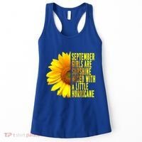 September Birthday Sunflower Funny Quote Gift Women's Tank Top thumb 0