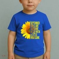 September Birthday Sunflower Funny Quote Gift Toddler T-Shirt thumb 2