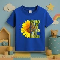 September Birthday Sunflower Funny Quote Gift Toddler T-Shirt thumb 3