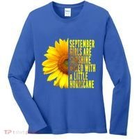 September Birthday Sunflower Funny Quote Gift Women's Long Sleeve Shirt thumb 0
