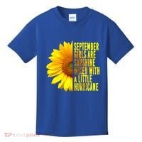 September Birthday Sunflower Funny Quote Gift Kids T-Shirt thumb 0