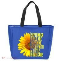 September Birthday Sunflower Funny Quote Gift Tote Bag thumb 0