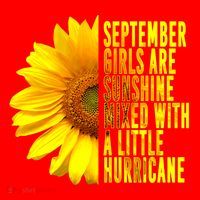 September Birthday Sunflower Funny Quote Gift Santa Hat thumb 1